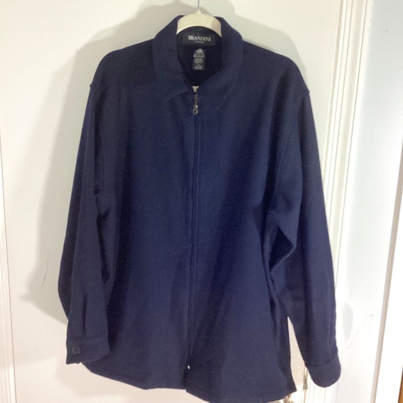 …VINTAGE BRANDINI LE COLLEZIONI MEN SIZE LARGE WOOLMARK NAVY JACKET - Picture 1 of 5